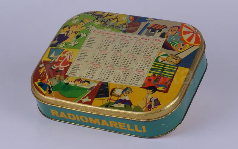 PERUGINA - RADIOMARELLI AUGURA UN FELICE 1956 scatola in latta