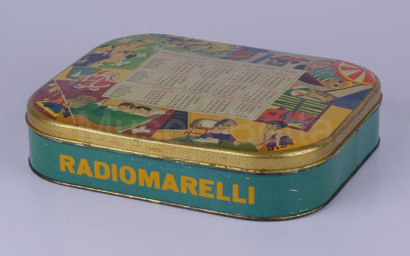 PERUGINA - RADIOMARELLI AUGURA UN FELICE 1956 scatola in latta