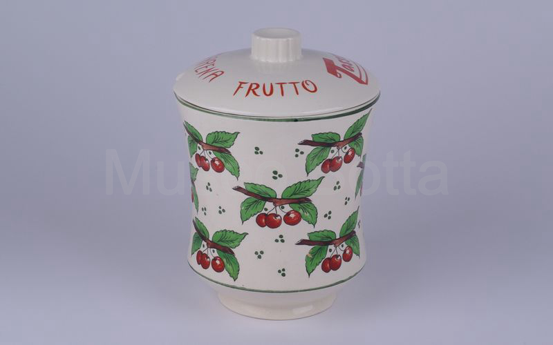 AMARENA FRUTTO TASSONI SALÒ vaso in ceramica scritte rosse