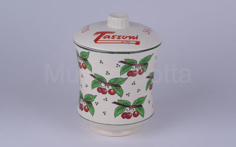 AMARENA FRUTTO TASSONI SALÒ vaso in ceramica scritte rosse