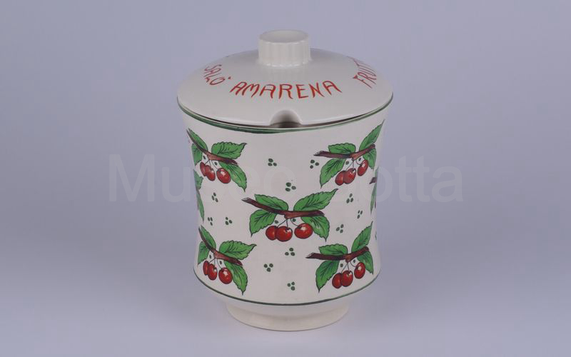 AMARENA FRUTTO TASSONI SALÒ vaso in ceramica scritte rosse