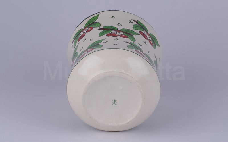 AMARENA FRUTTO TASSONI SALÒ vaso in ceramica scritte rosse