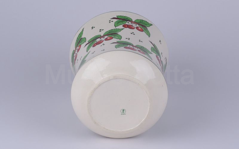 AMARENA FRUTTO TASSONI SALÒ vaso in ceramica scritte verdi