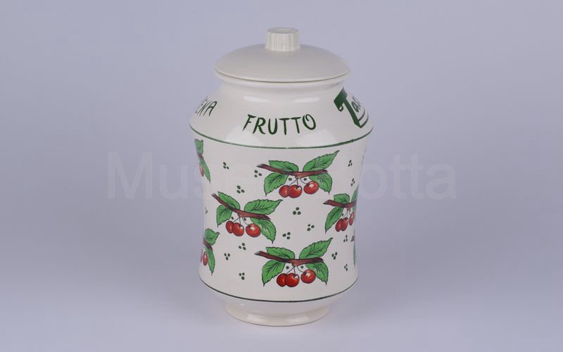 AMARENA FRUTTO TASSONI SALÒ vaso in ceramica scritte verdi