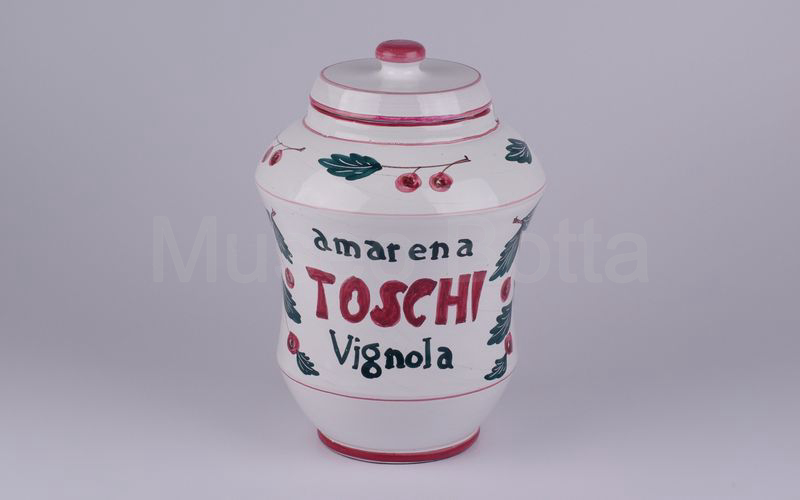 AMARENA TOSCHI VIGNOLA vaso in ceramica con foglie verdi (Desilva) H cm 28,5