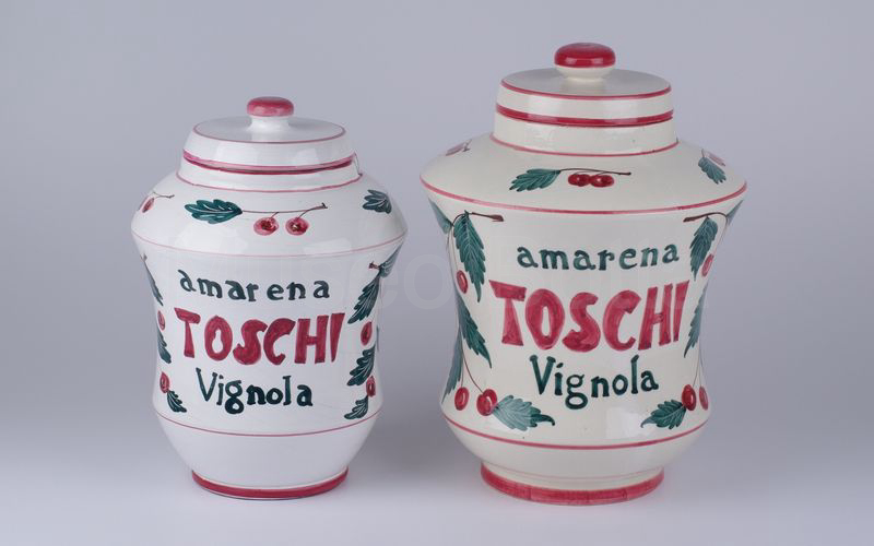 AMARENA TOSCHI VIGNOLA vaso in ceramica con foglie verdi (Desilva) H cm 28,5