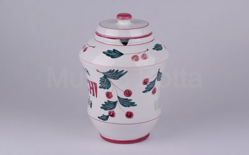 AMARENA TOSCHI VIGNOLA vaso in ceramica con foglie verdi (Desilva) H cm 28,5