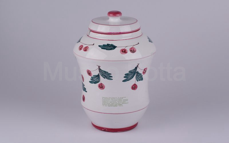 AMARENA TOSCHI VIGNOLA vaso in ceramica con foglie verdi (Desilva) H cm 28,5