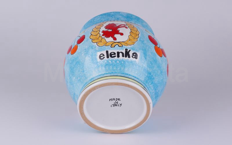 AMARENA ELENKA vaso in ceramica azzurro