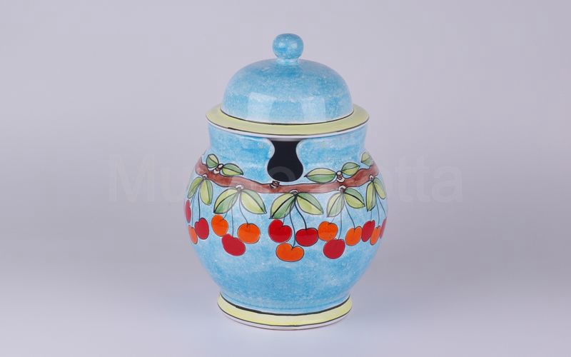 AMARENA ELENKA vaso in ceramica azzurro