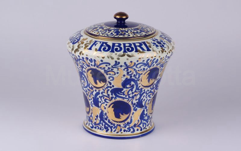 AMARENA FABBRI BOLOGNA vaso del cinquantenario bianco-blu-oro