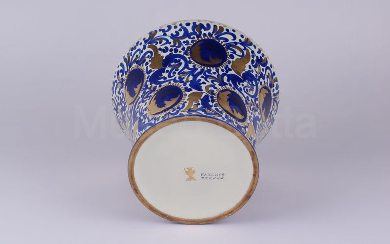 AMARENA FABBRI BOLOGNA vaso del cinquantenario bianco-blu-oro