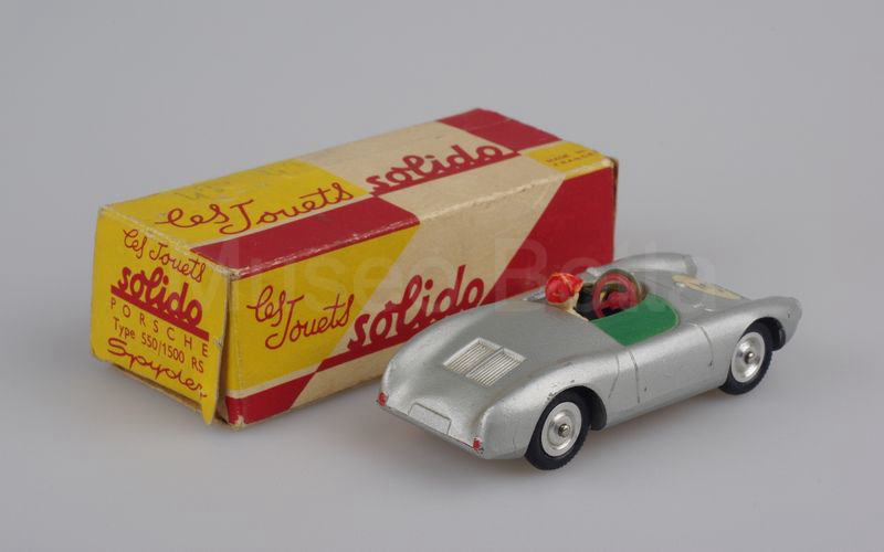 SOLIDO (101-1) Porsche 550 RS spyder 1954 grigio argento con cover tonneau verde