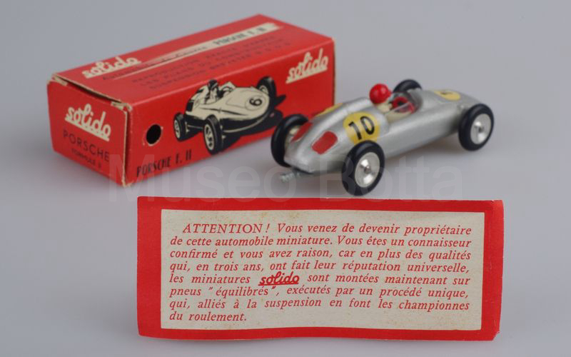 SOLIDO (117-1A) Porsche F. 2 1960 argento griglie rosse