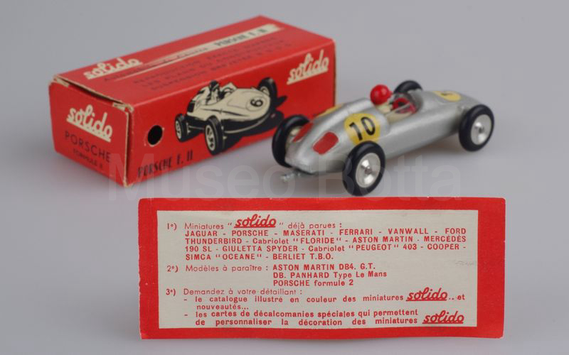 SOLIDO (117-1A) Porsche F. 2 1960 argento griglie rosse