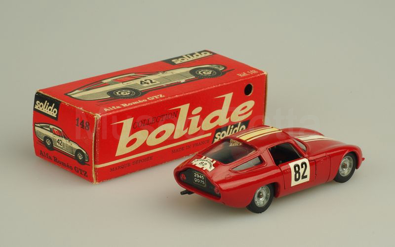 SOLIDO (148-1a) Alfa Romeo Giulia TZ Zagato n° 82 Criterium des Cevennes 1965 rosso scuro