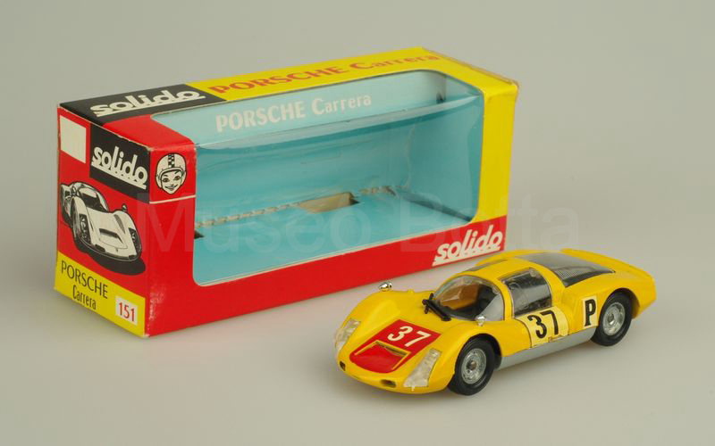 SOLIDO (151-9) Porsche Carrera 906-6 n° 37 Le Mans 1967 giallo-grigio argento