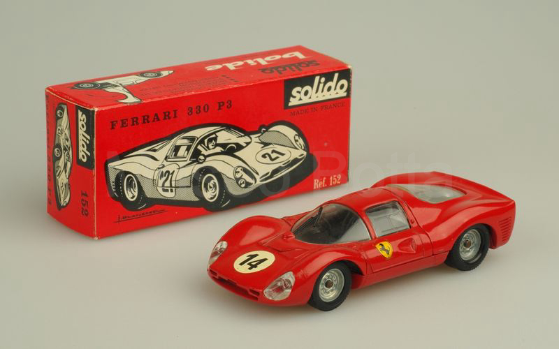 SOLIDO (152-3) Ferrari 330 P3 n° 14 1.000 km di Monza 1966 rosso