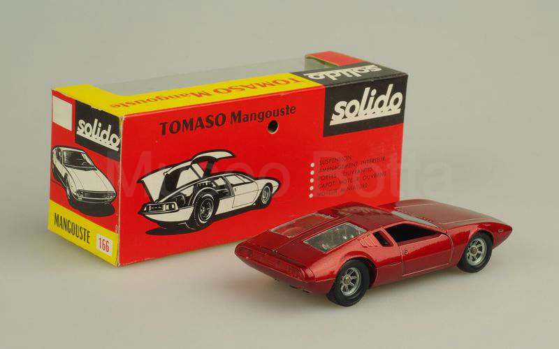 SOLIDO (166-1) De Tomaso Mangusta 1966 rosso scuro metallizzato