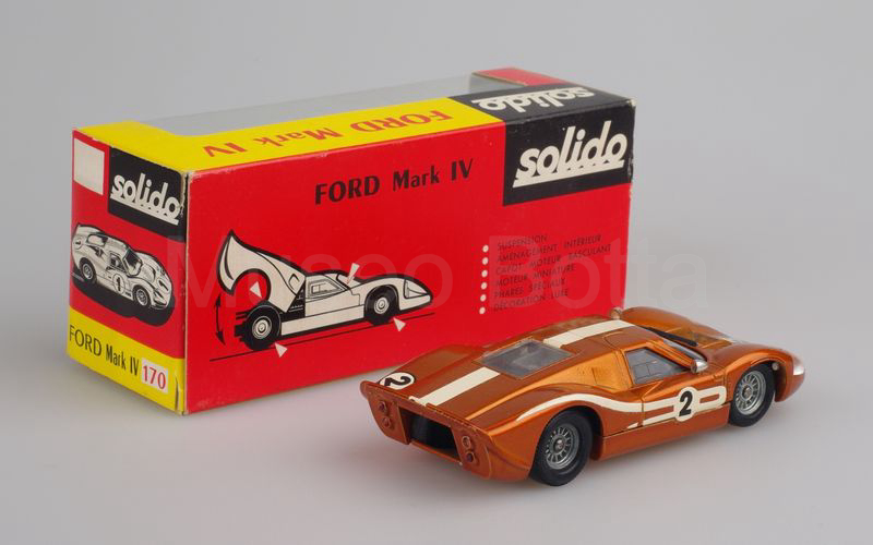 SOLIDO (170-1c) Ford Mark IV n° 2 Le Mans 1967 arancio ramato metallizzato