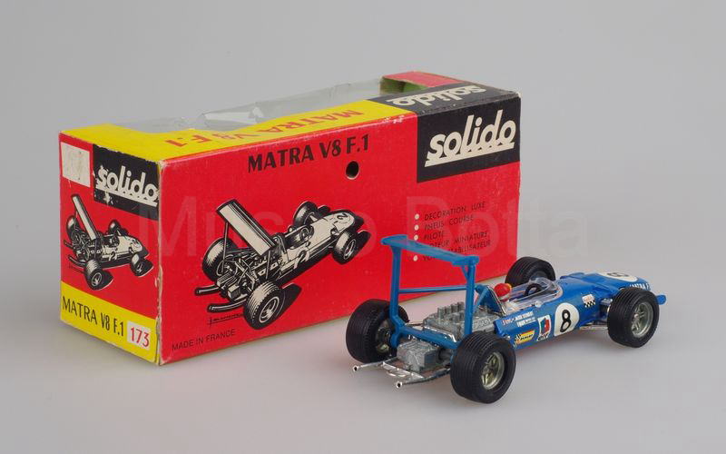 SOLIDO (173-2) Matra Ford 510 V8 F.1 1968 blu Francia cerchi non forati