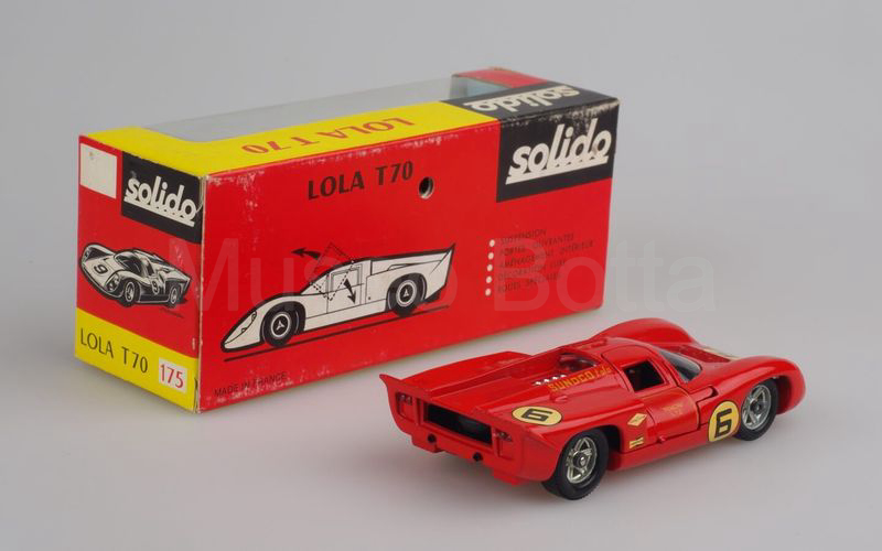 SOLIDO (175-1c) Lola T70 Mk3B n° 6 Daytona 1969 rosso