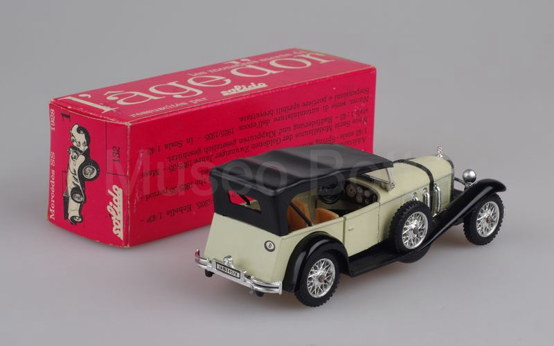 SOLIDO (132-1) Mercedes Benz SS 1928 torpedo 4 posti capote chiusa panna-nero