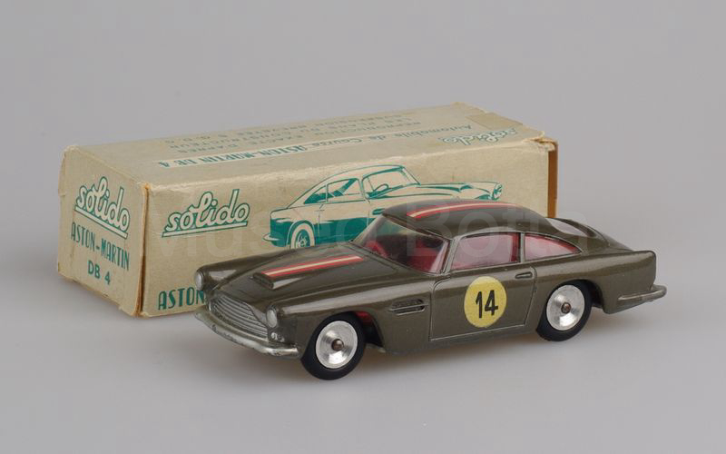 SOLIDO (111-2b) Aston Martin DB 4 1ª serie coupé 1958-1960 grigio scuro metallizzato