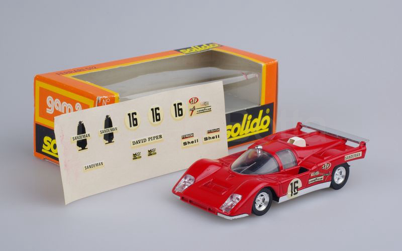 SOLIDO (197B) Ferrari 512M n° 16 Le Mans 1971 "D. PIPER" rosso