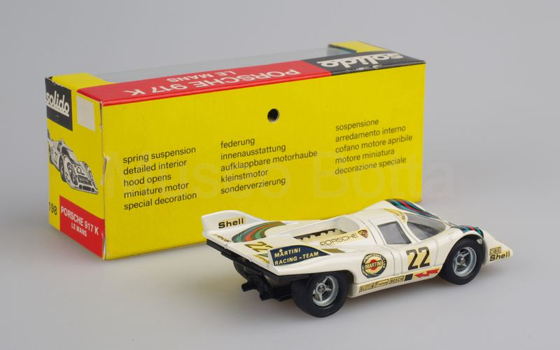 SOLIDO (198-2) Porsche 917 4,9 L K7 n° 22 Le Mans 1971 "MARTINI" bianco