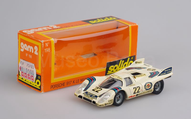 SOLIDO (198-3) Porsche 917 4,5 L K7 n° 22 Le Mans 1971 "MARTINI" verde chiarissimo