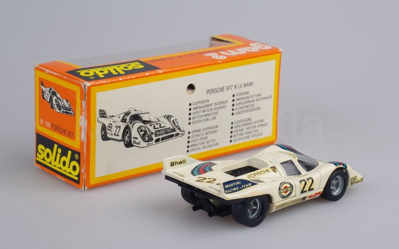 SOLIDO (198-3) Porsche 917 4,5 L K7 n° 22 Le Mans 1971 "MARTINI" verde chiarissimo