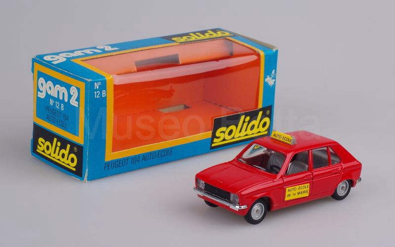 SOLIDO (12-B) Peugeot 104 1972-1975 AUTO ECOLE rosso