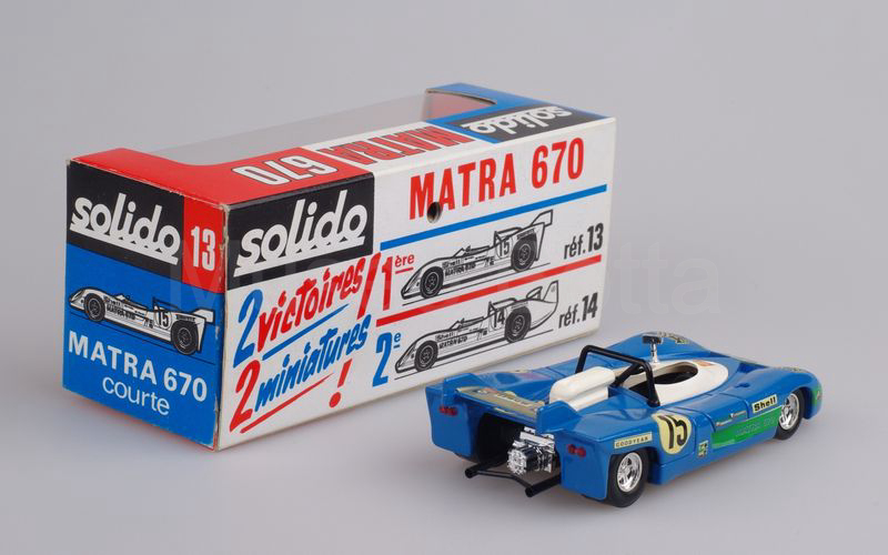 SOLIDO (13) Matra 670 coda corta Le Mans 1972 azzurro