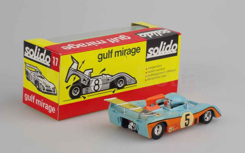 SOLIDO (17) Ford Mirage GULF n° 5 Spa 1973 azzurro-arancio