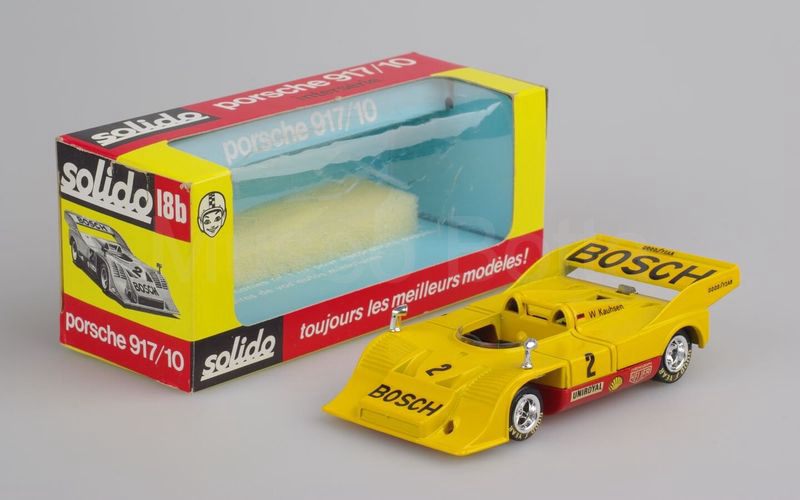 SOLIDO (18-B) Porsche 917/10 TC "BOSCH" Interserie 1973 giallo-rosso