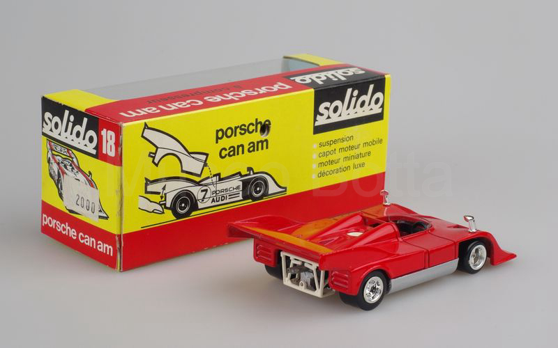 SOLIDO (18-Ca) Porsche 917/10 TC "UNIROYAL" Interserie 1973 rosso-argento (preserie)