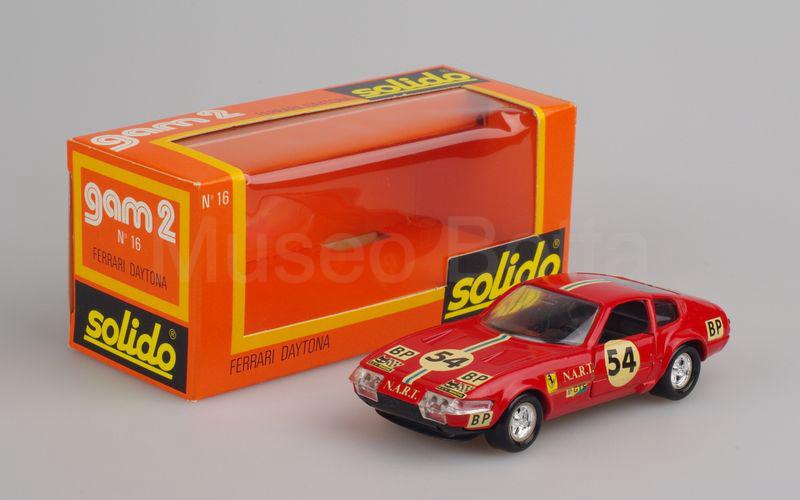 SOLIDO (16-B) Ferrari 365 GTB4 Daytona "N.A.R.T." n° 54 Le Mans 1974 rosso