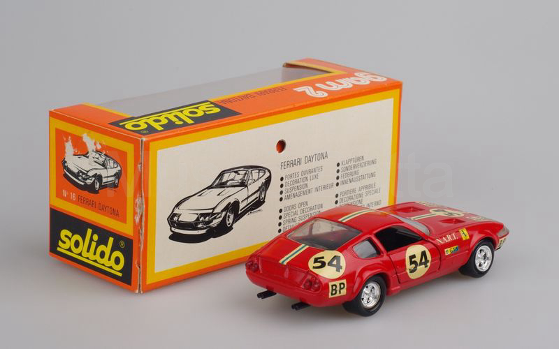 SOLIDO (16-B) Ferrari 365 GTB4 Daytona "N.A.R.T." n° 54 Le Mans 1974 rosso