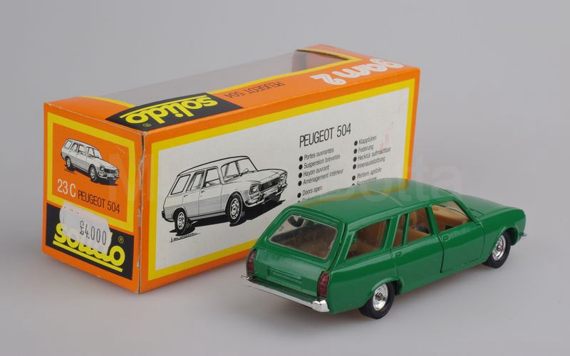 SOLIDO (23-C) Peugeot 504 break 1972/1977 civile verde