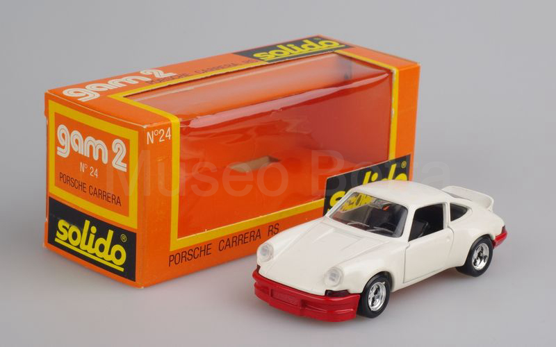 SOLIDO (24-5) Porsche 911 Carrera RS 1972 stradale bianco-rosso