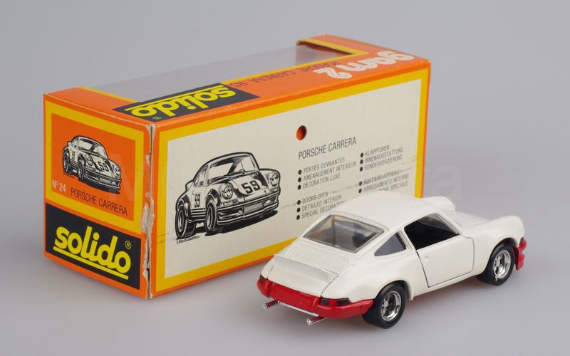 SOLIDO (24-5) Porsche 911 Carrera RS 1972 stradale bianco-rosso