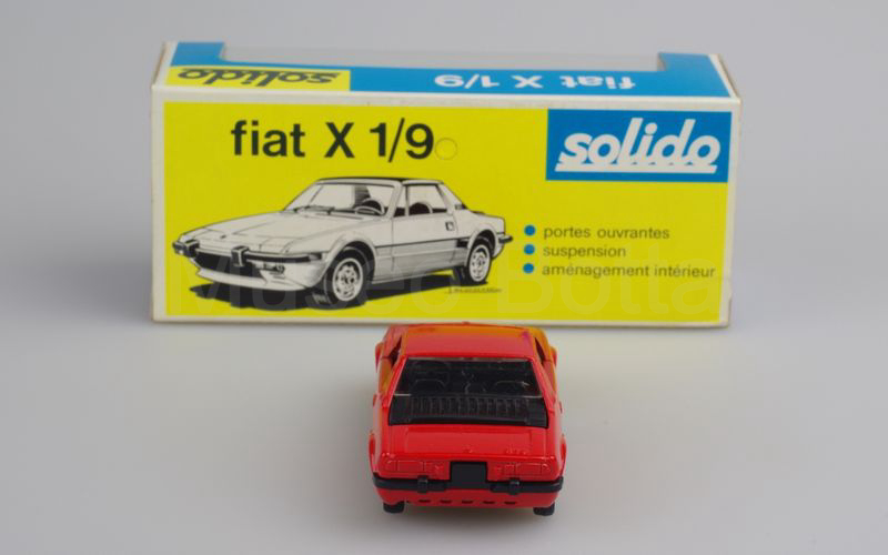 SOLIDO (33-1) Fiat X 1/9 1972 rosso targa posteriore senza foro quadrato