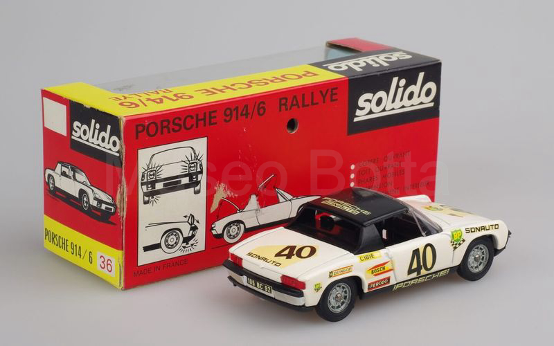 SOLIDO (36-1) Porsche 914/6 Le Mans 1970 bianco cerchi in metallo