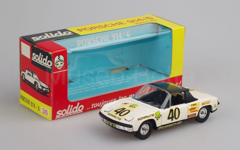 SOLIDO (36-2) Porsche 914/6 Le Mans 1970 bianco cerchi in plastica