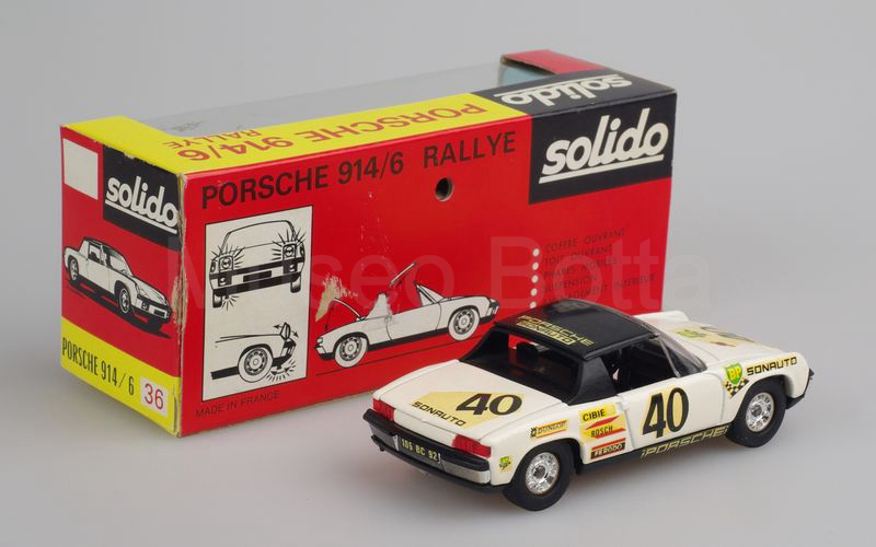 SOLIDO (36-2) Porsche 914/6 Le Mans 1970 bianco cerchi in plastica