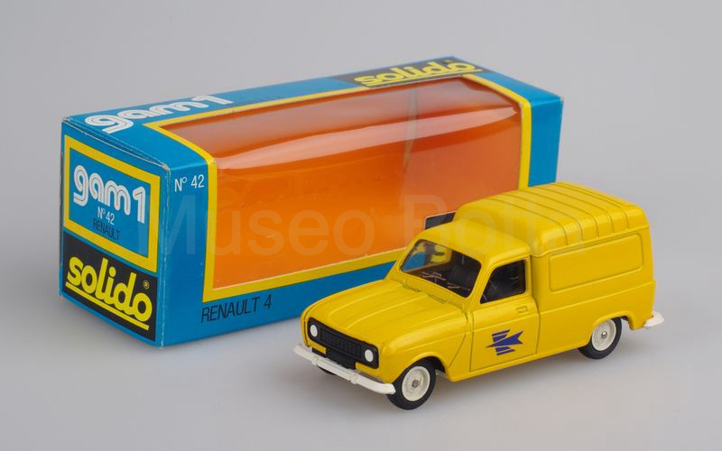 SOLIDO (42-A) Renault 4 furgoncino 1976 "PTT" (poste francesi) giallo