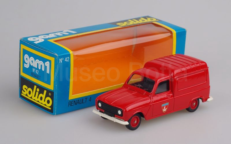 SOLIDO (42-B) Renault 4 furgoncino 1976 "Pompieri di Parigi" rosso