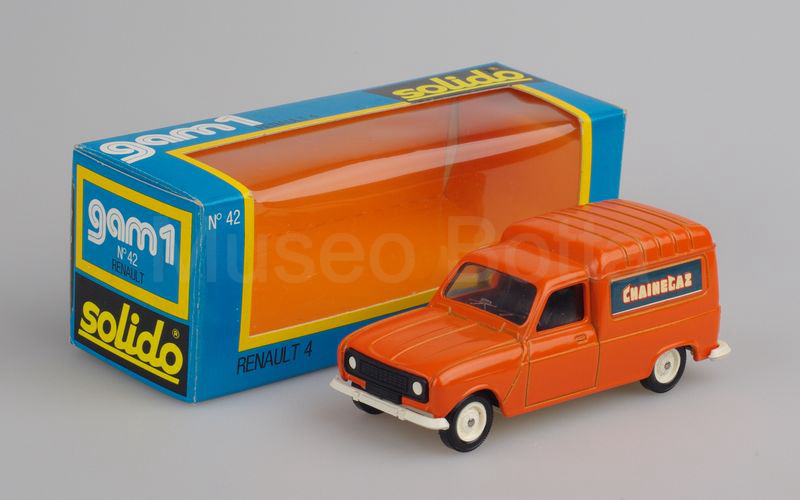 SOLIDO (42-Fb) Renault 4 furgoncino 1976 "CHAINEGAZ" arancio