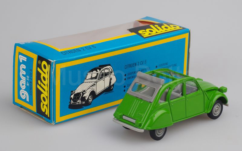 SOLIDO (56-B) Citroën 2 CV 6 1975 tetto aperto verde